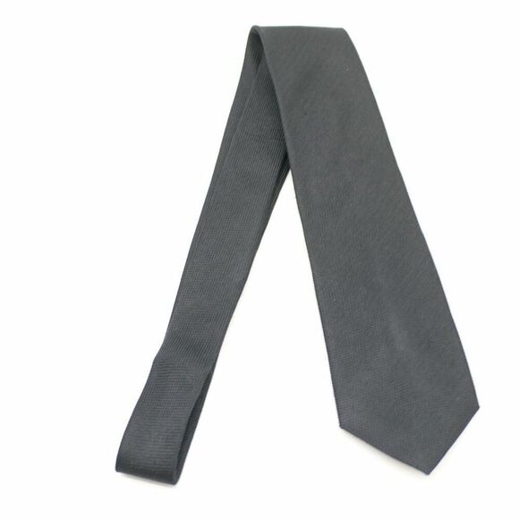 Chaps Black Check Woven Boys Silk Tie - Picture 6 of 6